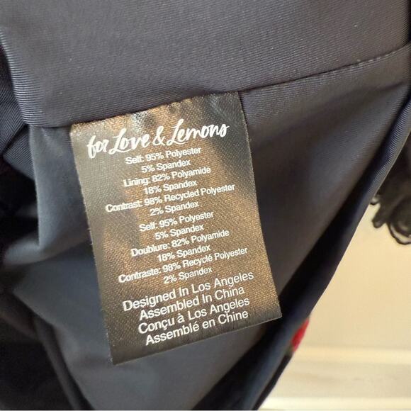 For Love & Lemons Yara Printed Velvet Mini Dress - Picture 6 of 8